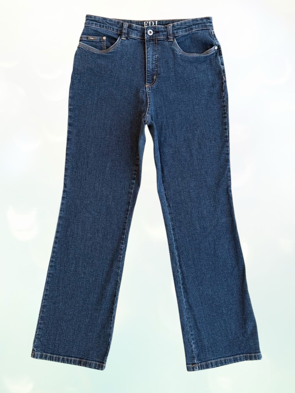 FDJ Peggy Indigo Blue Bootcut Mid-Rise Stretch Jeans ~ Womens 8P